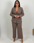 CURVY Tailleur MICKI - COMPLETO GIACCA E PANTALONE GESSATO