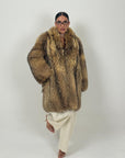 Pelliccia in murmasky n48 - cappotto lungo con chiusura con alamari