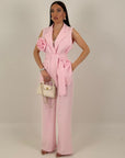 Tailleur PEONIA - Completo gilet con fiore e pantalone