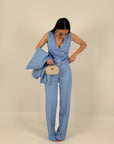 Tailleur CIELO - Completo tre pezzi , gilet giacca e pantalone - Tailleur sartoriale