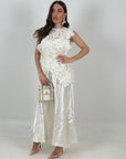 Abito MARRY - abito lungo con corpetto in pizzo macrame