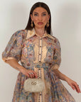 Abito ROME - abito lungo con bottoni particolari e cintura COLLEZIONE CHIC