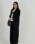 Tailleur MAIRA - Completo gessato con giacca con polso in finta camicia e pantalone
