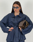 Cordset ALEXA - Completo camicia con cintura e pantalone in jeans