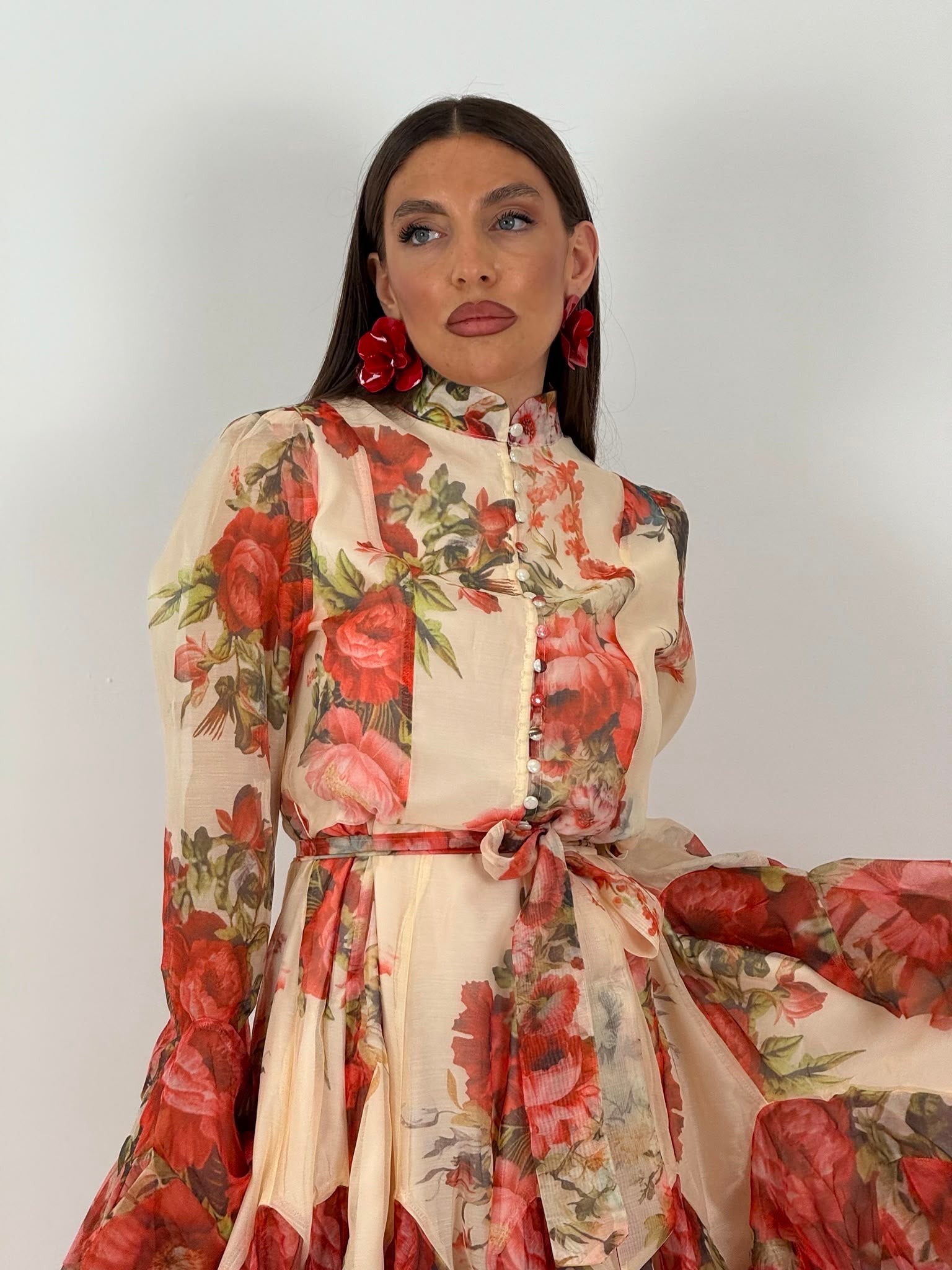 Abito PRINZESSIN - abito corto con manica e finale della gonna con rouche COLLEZIONE CHIC