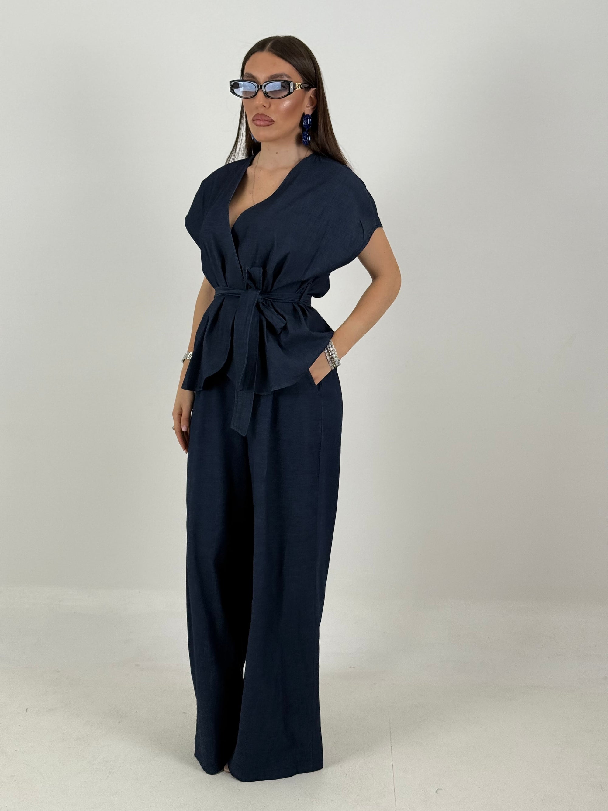 CORDSET AZZURRA - completo in jeans giacca e pantalone