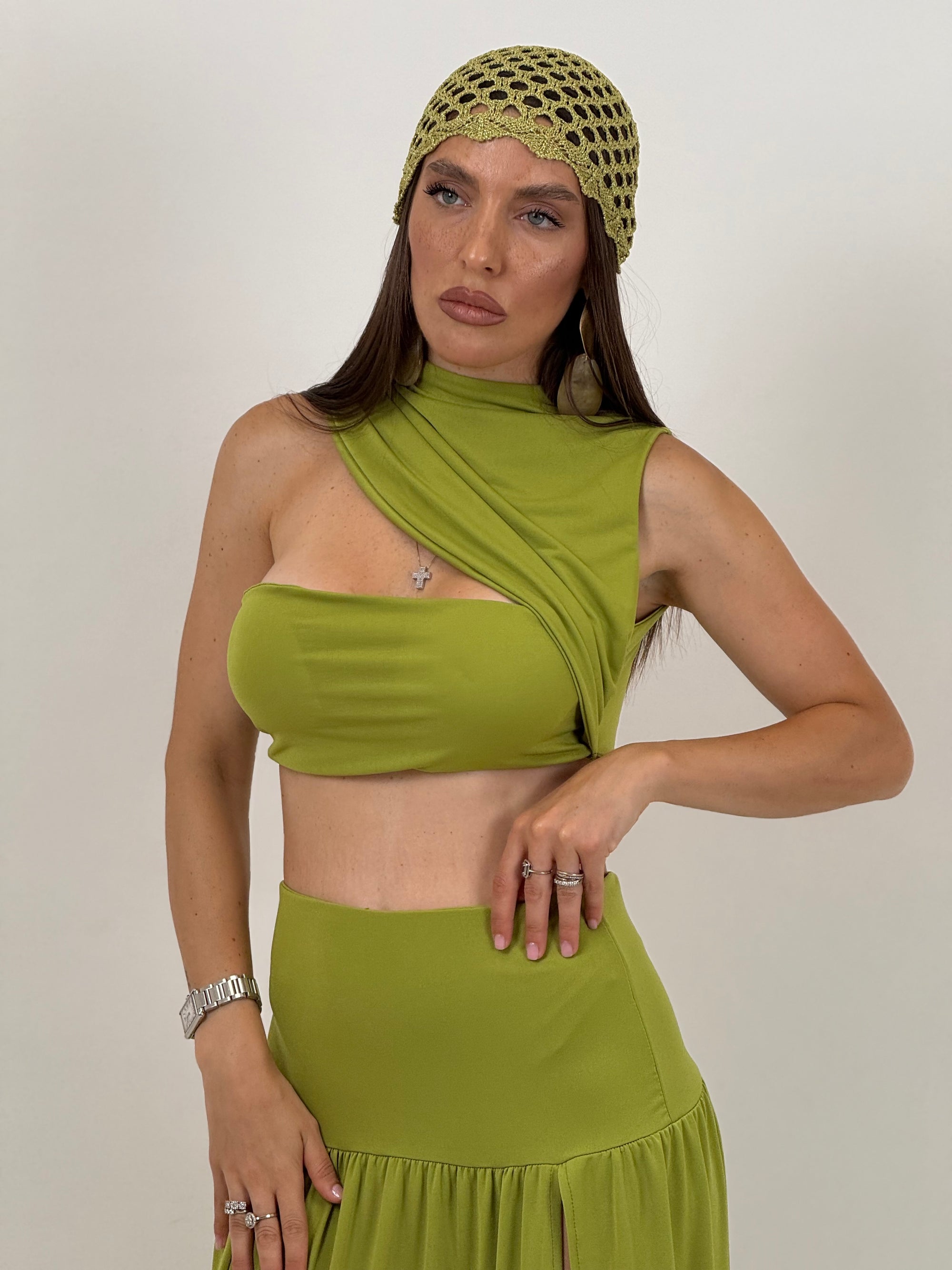 Cordset TROPEA - COMPLETO TOP E GONNA CON SPACCO