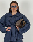 Cordset ALEXA - Completo camicia con cintura e pantalone in jeans