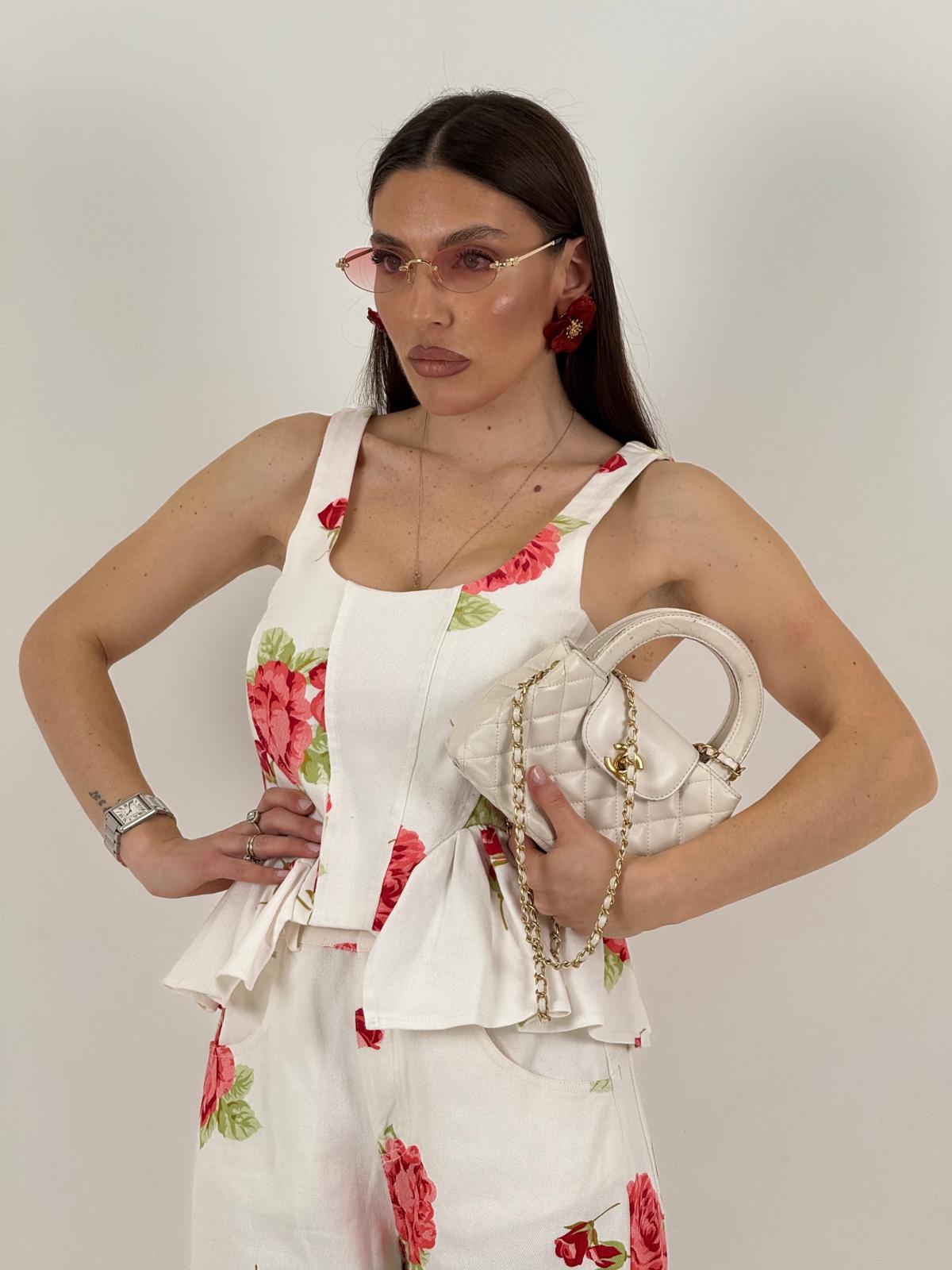 Cordset BROOKE - Top e pantalone fantasia a fiore - Completo Lumina