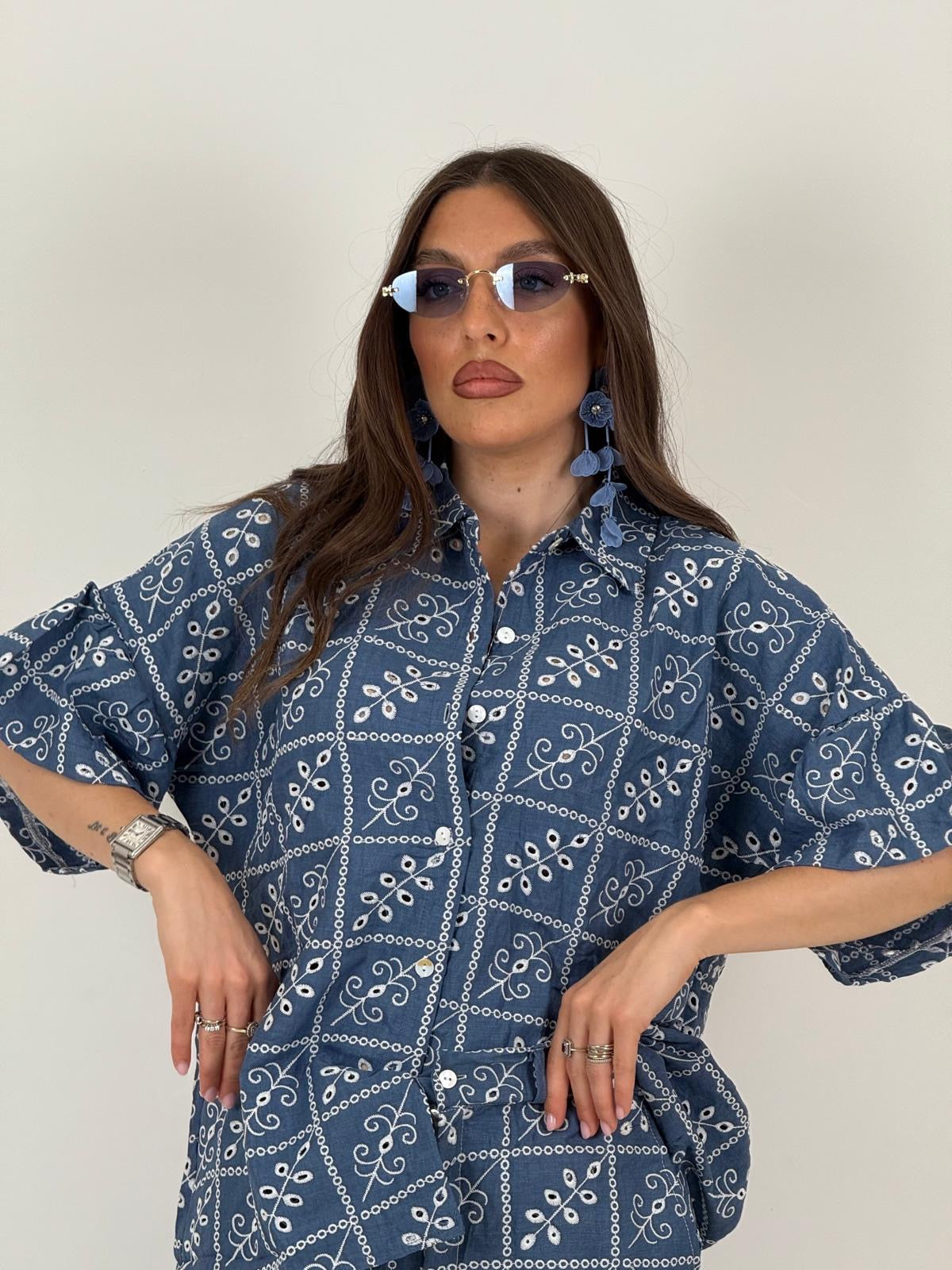 Cordset Marianna - completo composto da camicia e pantalone palazzo