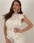 Abito MARRY - abito lungo con corpetto in pizzo macrame