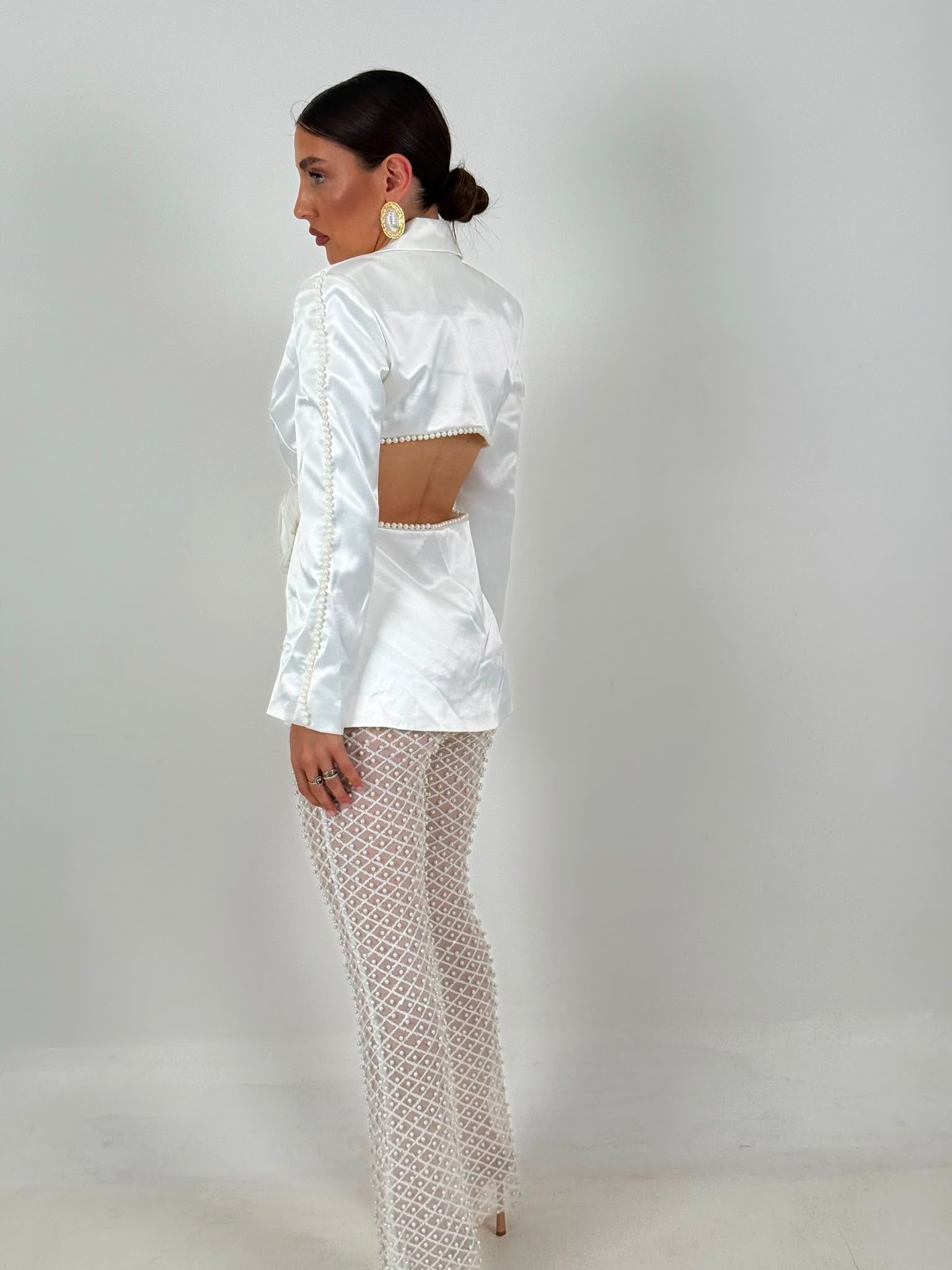 Tailleur LORELLA - LUXURY COLLECTION tailleur pantalone con perle e giacca effetto seta