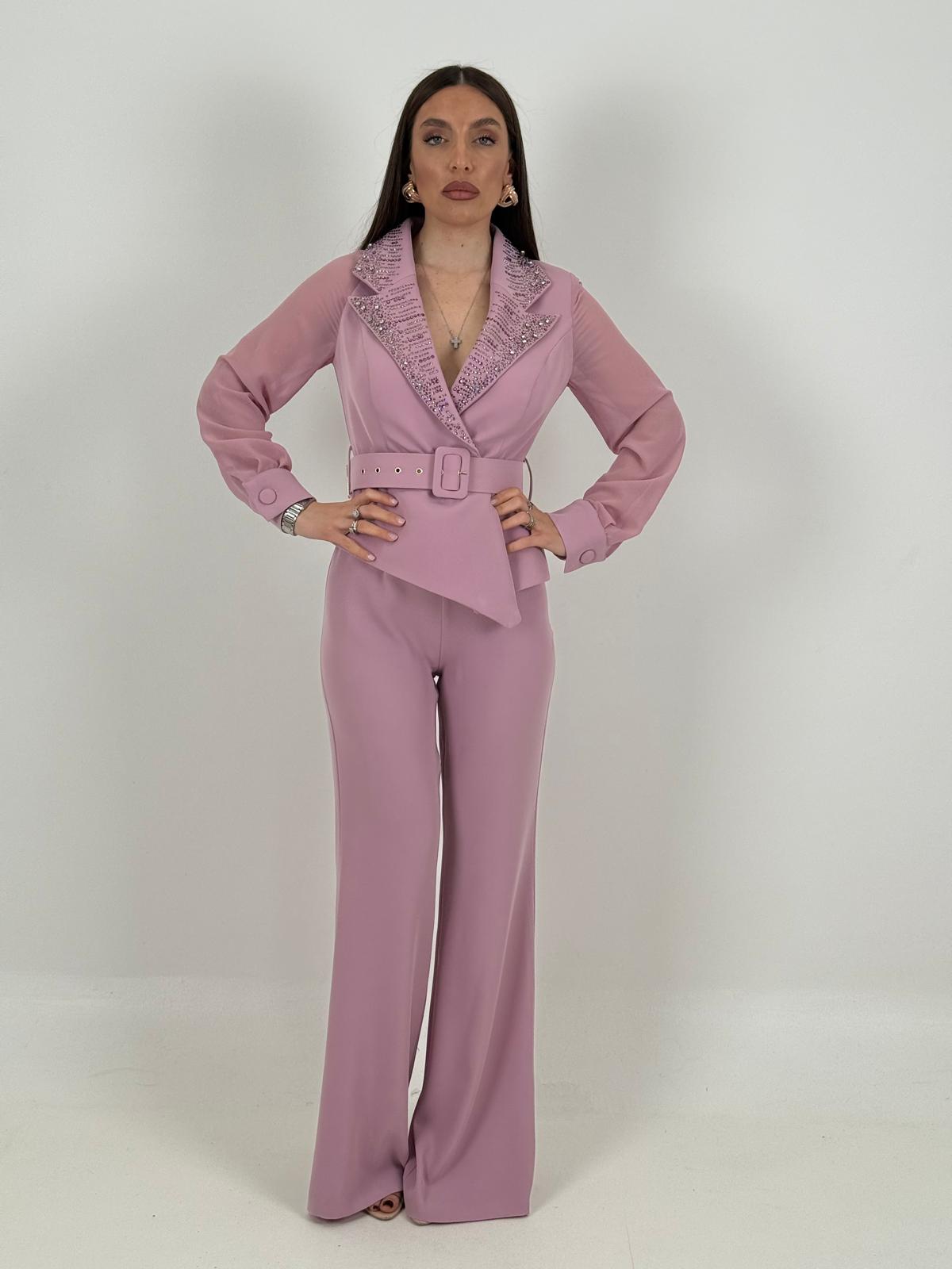 Tuta MELEK - Tuta intera sartoriale con Swarovski