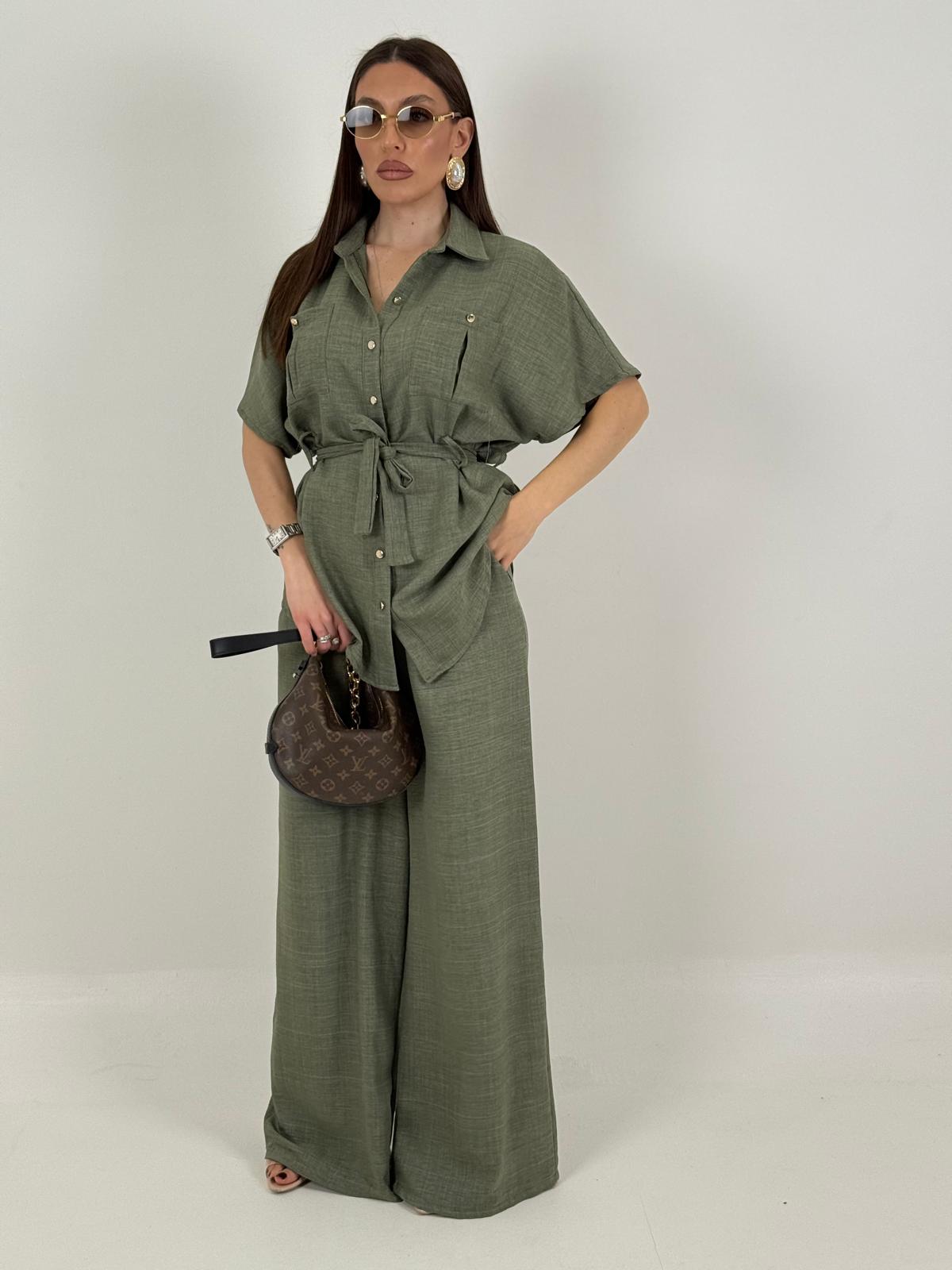 Cordset BAMBI - Completo camicia manica corta con cintura e pantalone