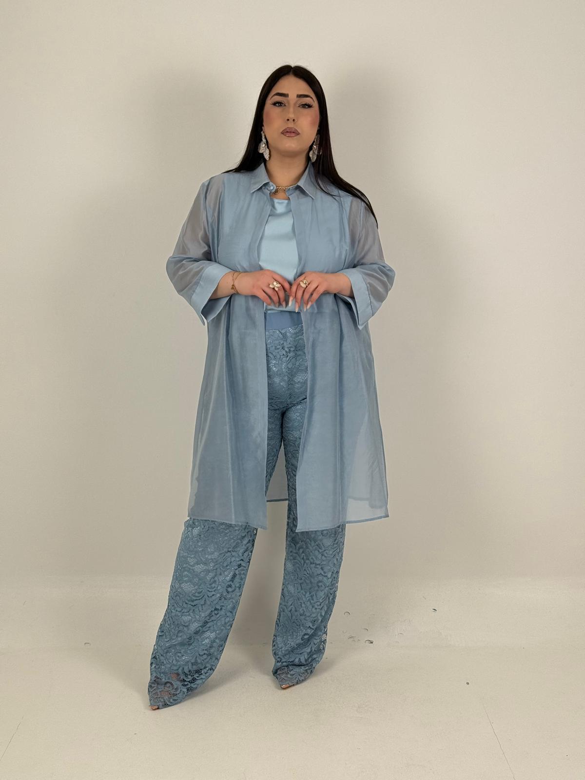 CURVY Cordset MARGARITA - Completo blusa e pantalone in pizzo