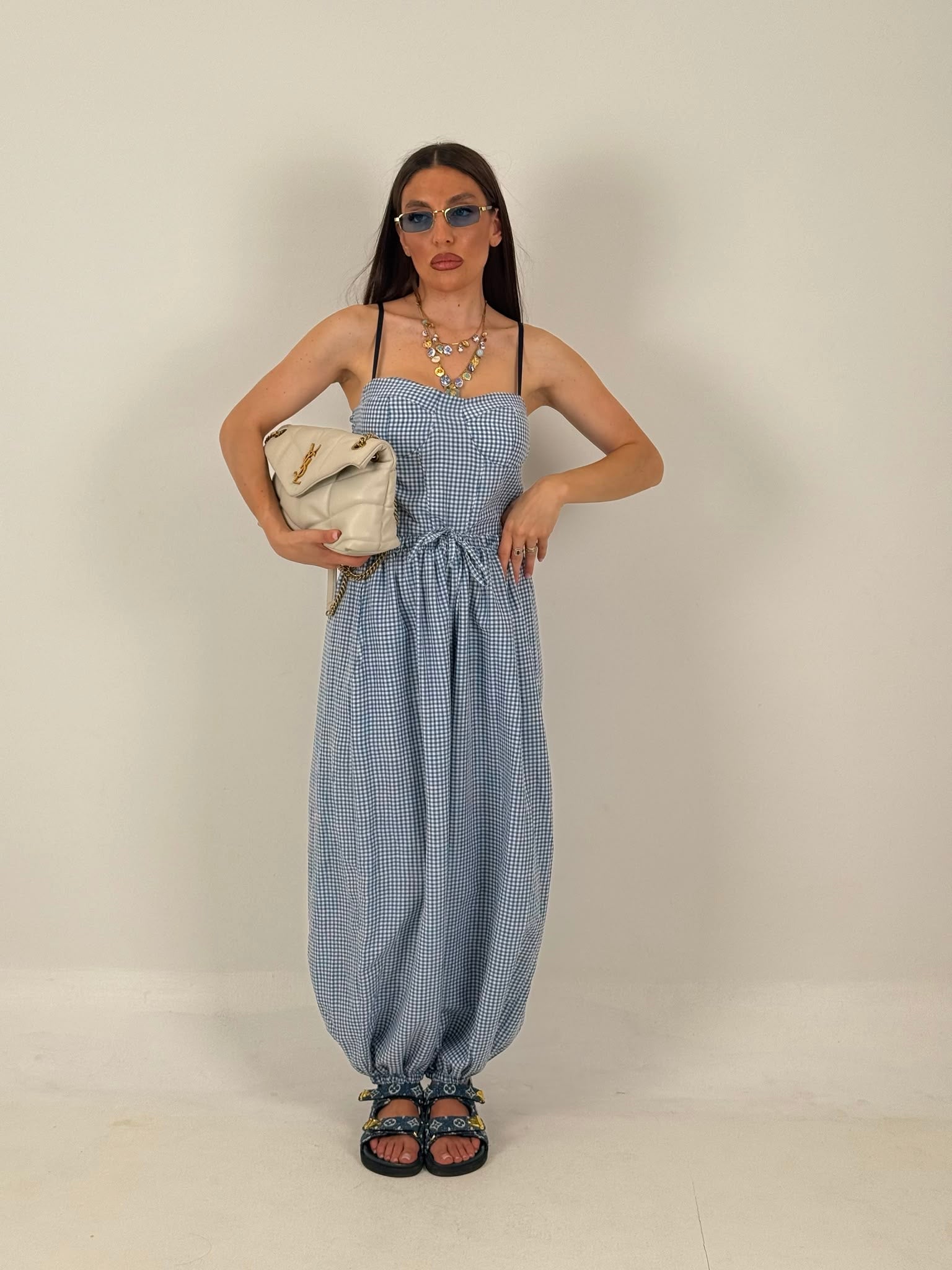 CORDSET PIC NIC - completo composto da top e pantalone a quadri