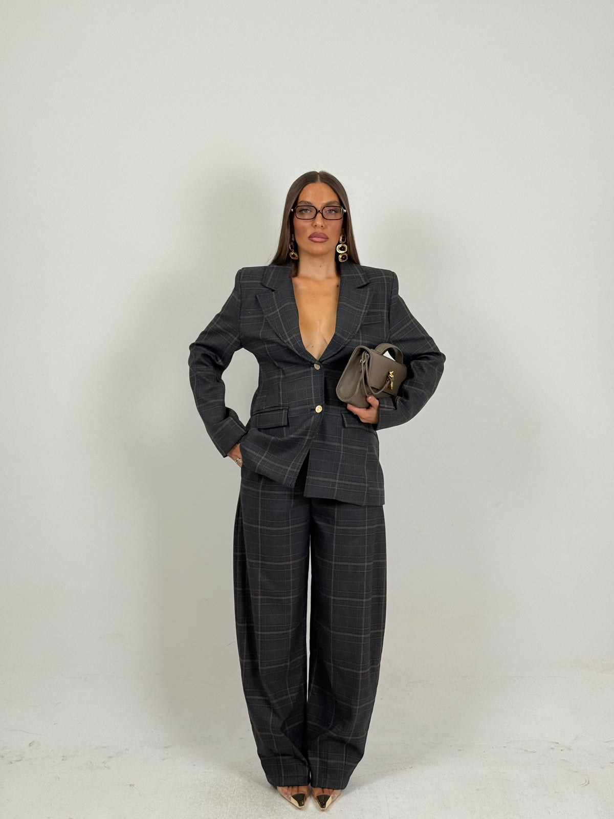 Tailleur LUMINA - giacca e pantalone principe di Galles