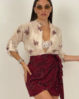 Gonna pareo bandana bordeaux