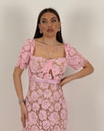 Abito AURI - abito longuette in pizzo con coppa preformata - collezione chic