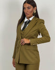Tailleur USHA - Completo sartoriale tre pezzi - Giacca unico bottone gilet e pantalone