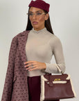 Maglia misto cachemire, collo alto