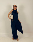 CORDSET GIELLA - completo composto da top con lato lungo e pantalone palazzo
