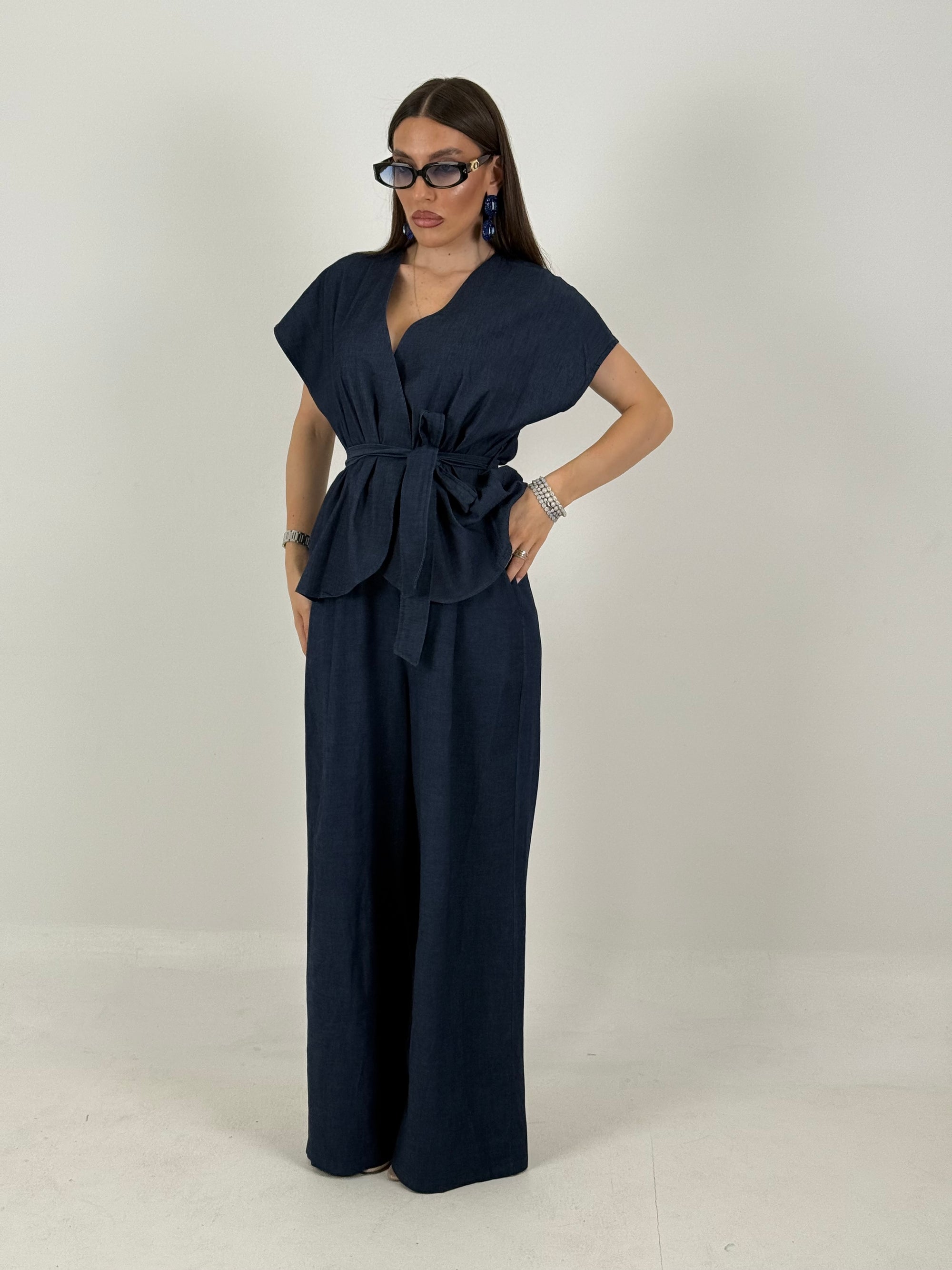 CORDSET AZZURRA - completo in jeans giacca e pantalone