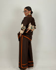 Tailleur HELLY - giacca e pantalone a fantasia - fantasia cavalli con rigo a contrasto - TOP QUALITY