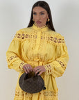 Abito MACARENA - Abito lungo con dettagli in Macramè- collezione chic
