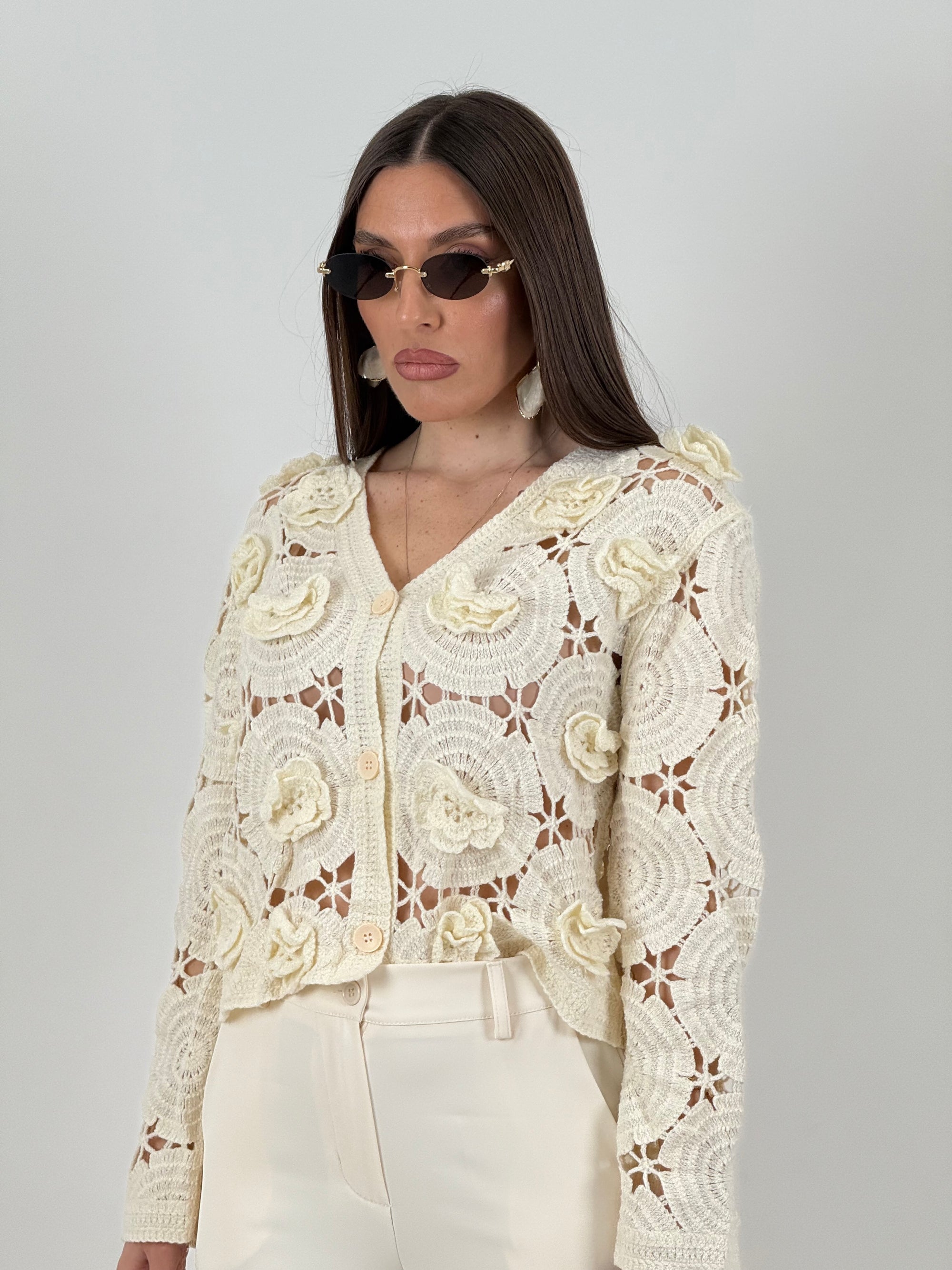 Blusa JULES - blusa con fiori in 3D