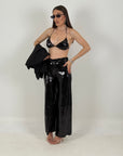COMPLETO IBIZA - completo 3 pezzi, composto da giacca, top in paillettes e pantalone in paillettes