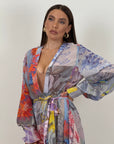 Abito Navy - abito lungo modello a kimono collezione chic