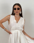 Abito IMMAGINATION - abito lungo in organza con cintura in vita
