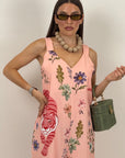 Tuta Tiger Pink - tuta intera fresca e comoda con stampa - collezione pareo
