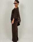 Completo HAILY - Cordset in pizzo blusa particolare e pantalone palazzo