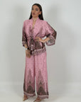 SALDO Cordset KIMB - tailleur kimono e Pantalone palazzo effetto seta