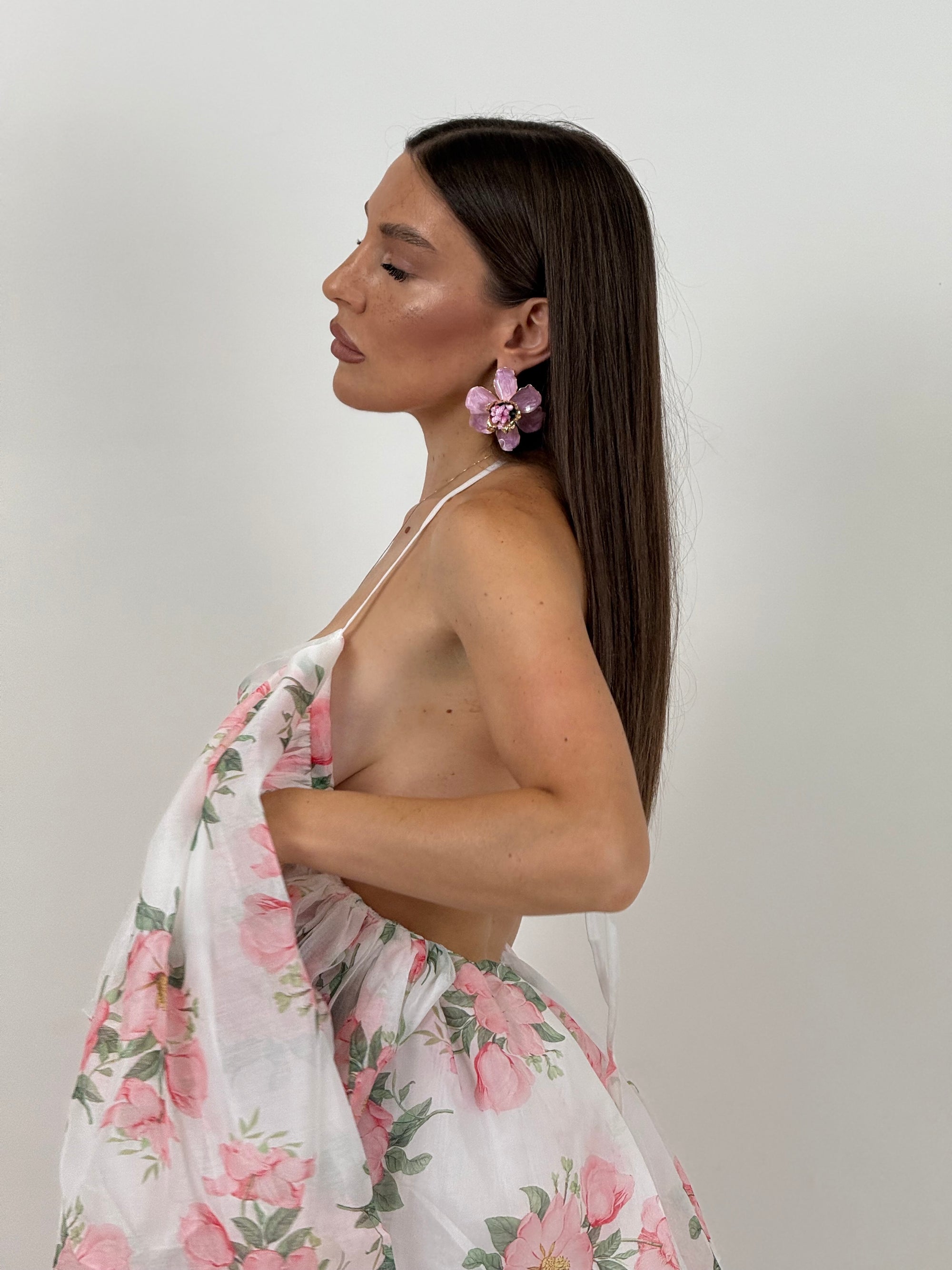 Abito rox - abito in chiffon con manica particolare scollo barca- collezione Chic