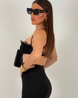 Cordset BLACK - completo composto da top e gonna lunga stretta