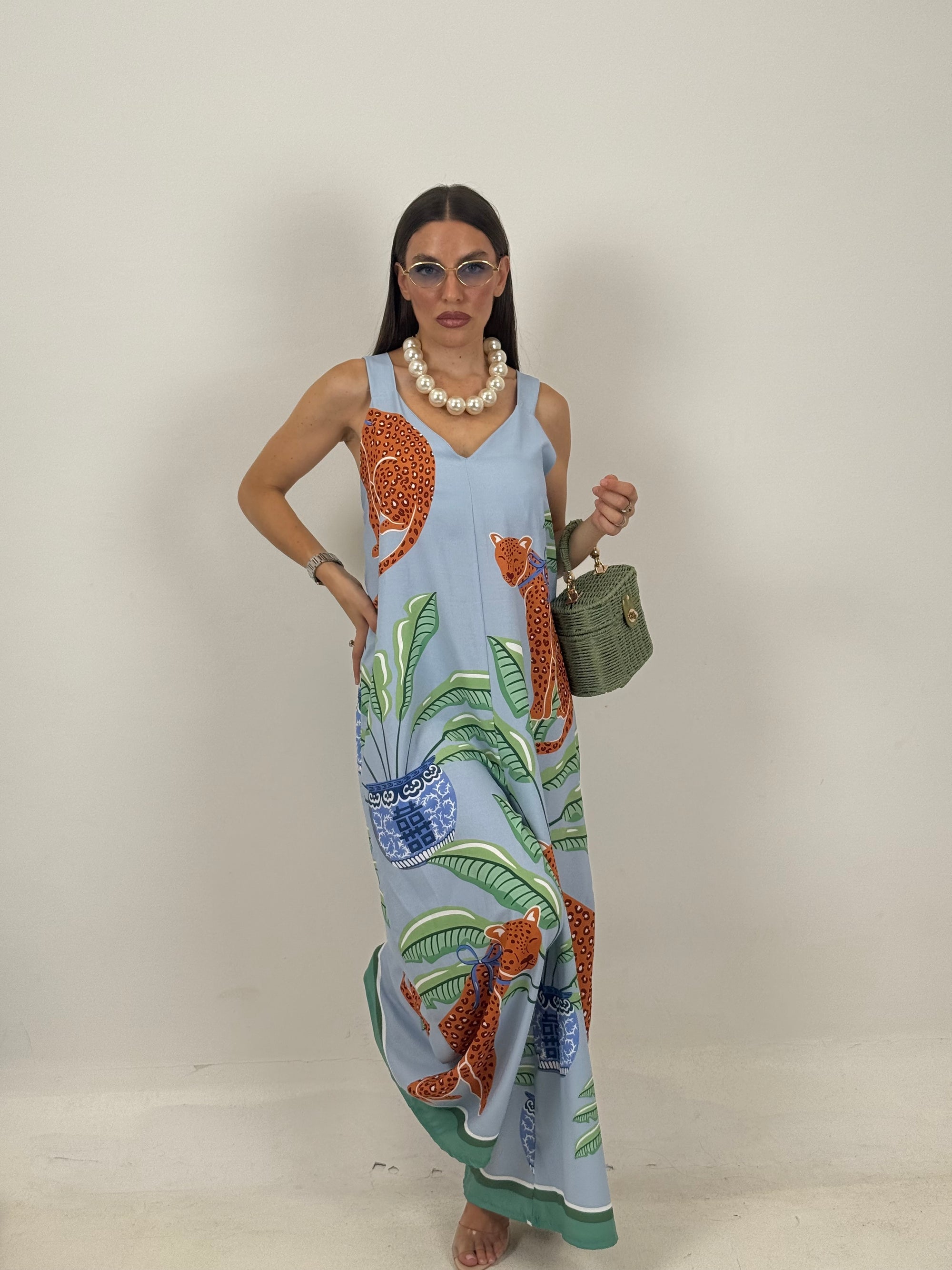 Tuta leopardo - tuta intera fresca e comoda con stampa - collezione pareo
