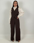 Tailleur LORETTA - Completo gilet e pantalone palazzo
