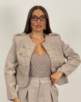 Tailleur CIRCLE - giacca con bottoni e pantaloni palazzo