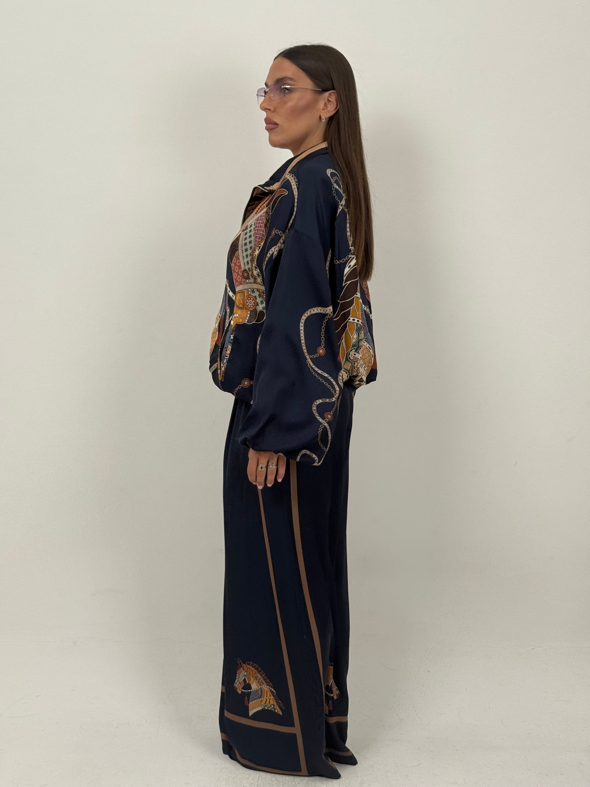 Cordset HERMOS - felpa e pantalone palazzo a fantasia
