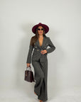 Tailleur Miranda - giacca doppiopetto e pantalone palazzo