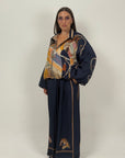 Cordset HERMOS - felpa e pantalone palazzo a fantasia