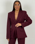 Tailleur DRAMMATIX - tailleur giacca strutturata con spalline e pantaloni a zampa