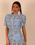 Abito AZZURRINA - abito longuette in pizzo COLLEZIONE CHIC