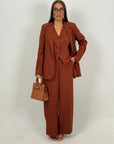 Tailleur GOIAR- tailleur 3 pezzi - panciotto giacca over e pantaloni palazzo