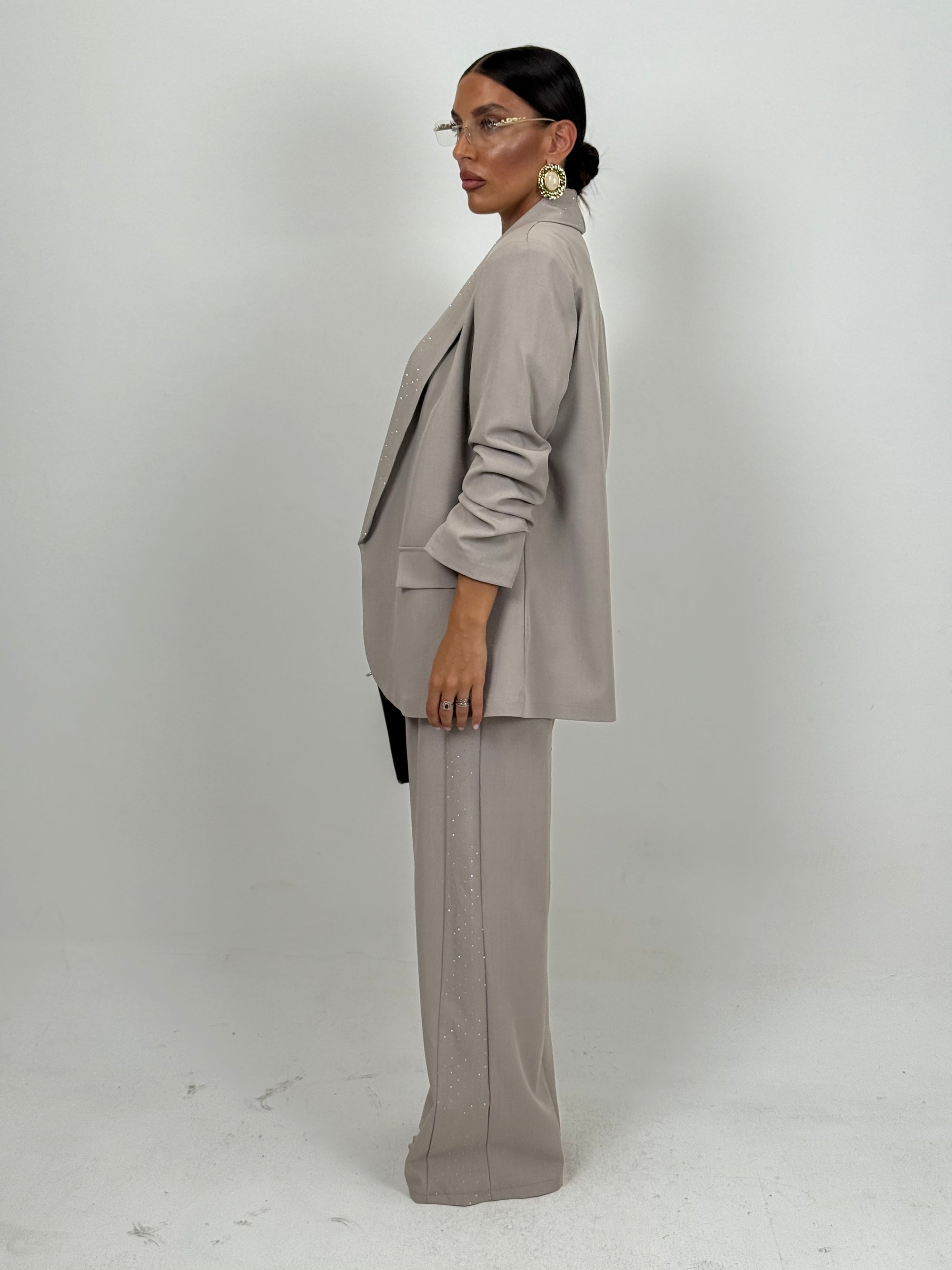 Tailleur DIAMOND - Giacca modello blazer e Pantaloni palazzo - top quality