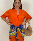 Gonna pareo Blu&Orange