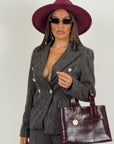 Tailleur Miranda - giacca doppiopetto e pantalone palazzo